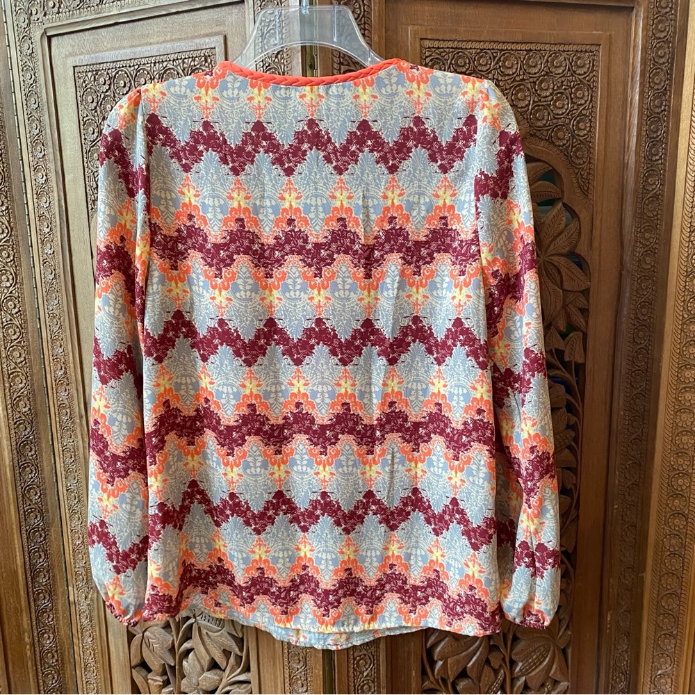 Xhilaration georgette blouse beautiful print - Picture 3 of 11